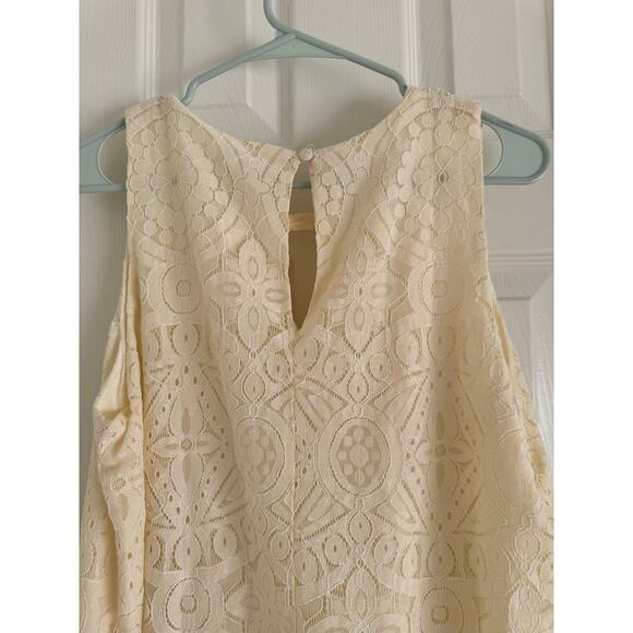NWT Altar'd State Sleeveless Cream Lace Dress Keyhole Neckline Women's Medium - Picture 4 of 11